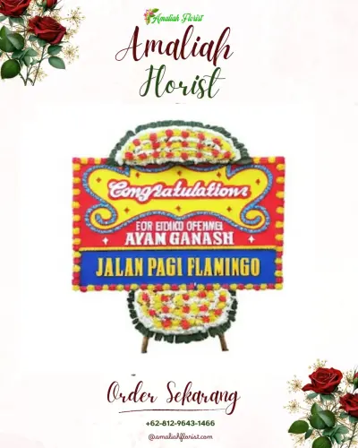 Bunga Papan Congratulation di Perkebunan Pijor Koling